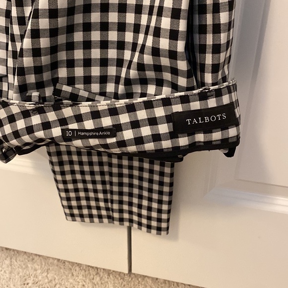 Talbots Black check size 10 pants - Picture 2 of 2